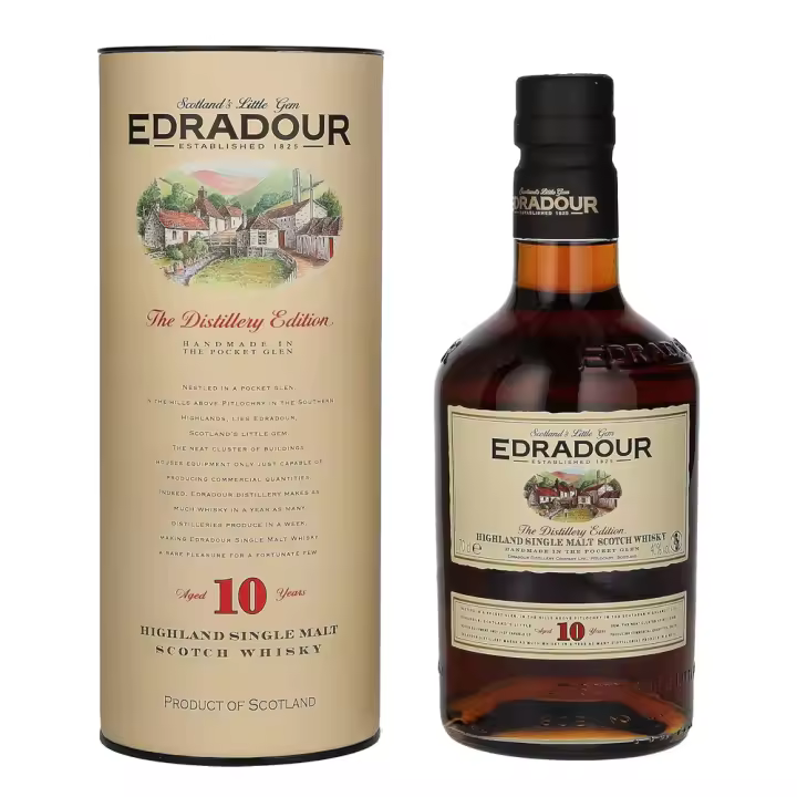 Whisky Edradour 10 Años - Botella 70 CL - Highland Single Malt Scotch - 40% - 1