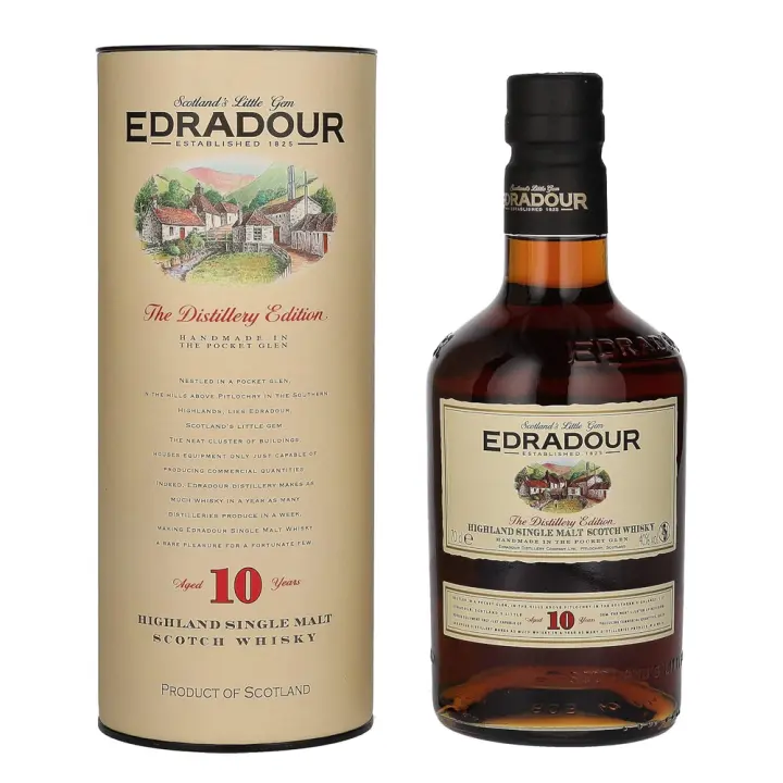 Whisky Edradour 10 Años - Botella 70 CL - Highland Single Malt Scotch - 40% - 1