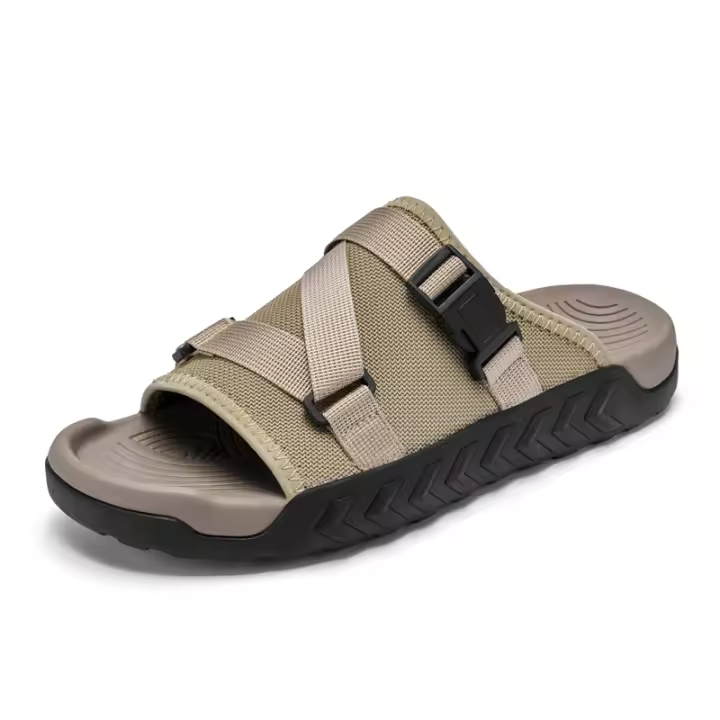 Zapatillas De Verano Ajustables Para Hombre Antideslizantes Cómodas Tallas 39-45 Color Negro Caqui Verde Uso Exterior - 1
