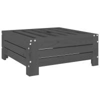 vidaXL Cubierta para base de sombrilla madera maciza de pino gris - details 1