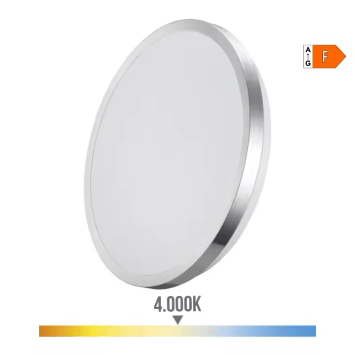 Aplique LED Superficie 12W 1160lm 4000K Marco Cromado EDM - Alta Luminosidad - 1