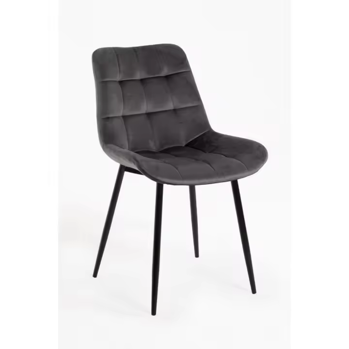 Silla Teray Terciopelo - Gris oscuro - 1