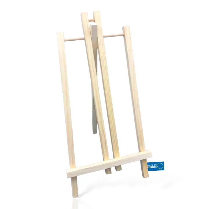 Caballete de Madera de Pino MINOKUA 50cm - Plegable para Pintar y Exhibir Cuadros - Fabricado en Europa - 1