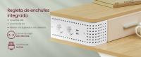 VASAGLE Escritorio Eléctrico, Regulable en Altura, 60 x 140 x (72-120) cm, Ajuste Sin Escalonamiento, con Soporte para Monitor, Gancho, Función Memoria, Blanco Nube/Marrón Rústico/Roble Natural - details 2