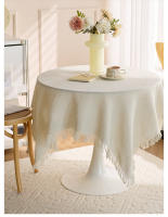 Mantel De Algodón Para Otoño Cuadrado Con Borde Francesa/Mantel De Café/Cubierta Para Mesas Finas Decoración De Mesa Tamaño Rectangular Material Poliéster/Celulosa - details 8