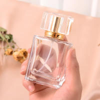 Botella De Perfume Recargable De Vidrio Transparente Premium 1.69oz Portátil Gran Capacidad Para Viajes Cosméticos - details 3