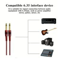 Cable De Audio TRS 1/4'' 6.35mm 10ft/3m Para Guitarra Eléctrica Bajo Y Altavoces Cordón De Instrumento AMP Rojo Y Recto - details 4