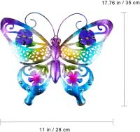 2 piezas de metal mariposa pared decoración gran mariposa pared arte inspirada N hueco mariposa pared esculturas para interior exterior dormitorio Oficina jardín decoración - details 6