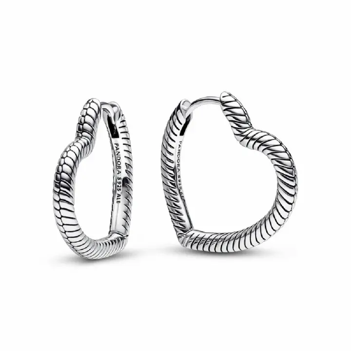 Pendientes Pandora Aros Corazón para charm - 1