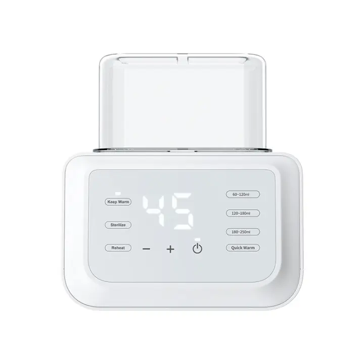 Calentador de biberones | Esterilizador de biberones | Calentador rápido de alimentos para bebés y calentador descongelador Pantalla LCD Control preciso de la temperatura de la leche materna - 1