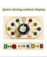 Tablero De Ocupaciones Para Bebés Montessori Con Interruptores LED Juguete Sensorial De Madera Juegos Para Niños Regalos Educativos - details 3