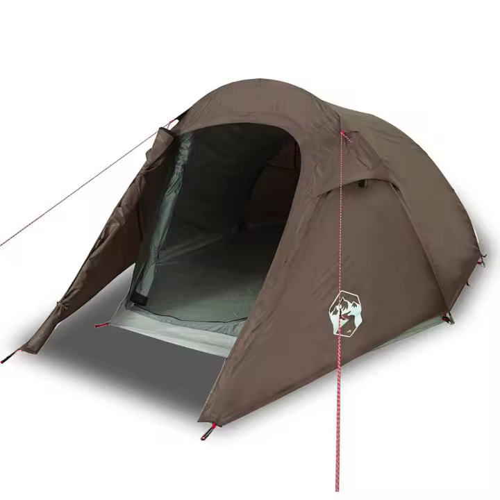 vidaXL Tienda de campaña túnel para 3 personas impermeable marrón - 1