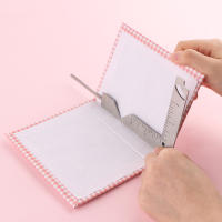 Herramienta De Cubierta De Libro 5-en-1 En Acero Inoxidable Para Marcado De Libros De Scrapbooking Regla Y Guía De Talla Para Cuaderno Y Álbum - details 14