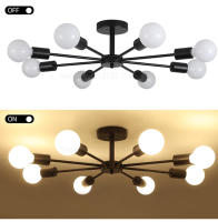 Modernidad Candelabro Negro Para Restaurante Y Sala De Estar Iluminación Suspenso De Techo Material Hierro E27 Decoración Hogar - details 7