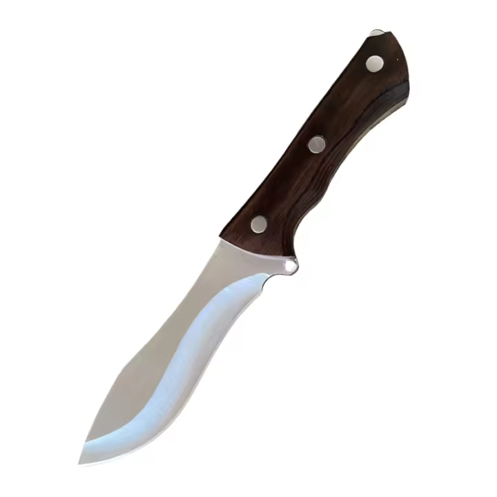 Cuchillo De Cocina Profesional Para Carne Y Frutas Hoja De Acero Inoxidable Mango De Madera Eco-amigable Uso Versátil En Cocina Y Camping - 1