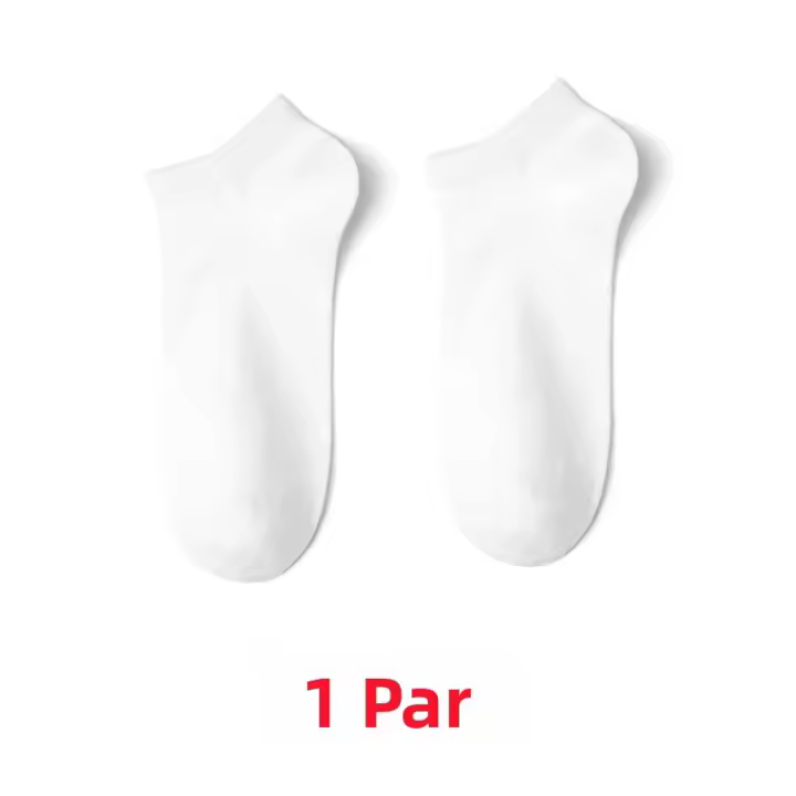 Calcetines De Bote Unisexos De Color Sólido Y Ligeros Para Hombre Y Mujer Calcetines De Tobillo Transpirables Y Antisudor Absorbentes De Olor - 1