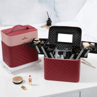 Caja De Maquillaje Para Viajes De Gran Capacidad En PU Cuero Portátil Organizador Multicapa De Cosméticos Para Mujeres Caja De Almacenamiento De Toallitas Europeas - details 7