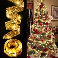 Luces De Navidad LED Cadena De Tules Con Borlas Adornos De Árbol De Navidad Decoración Para El Hogar 2024 Navidad Natal Año Nuevo 2025 - details 2