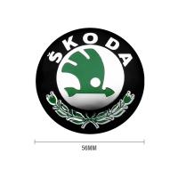 Banner - Embellecedor Para Llanta Compatible Con Skoda 56 Mm (4 Uds) verde