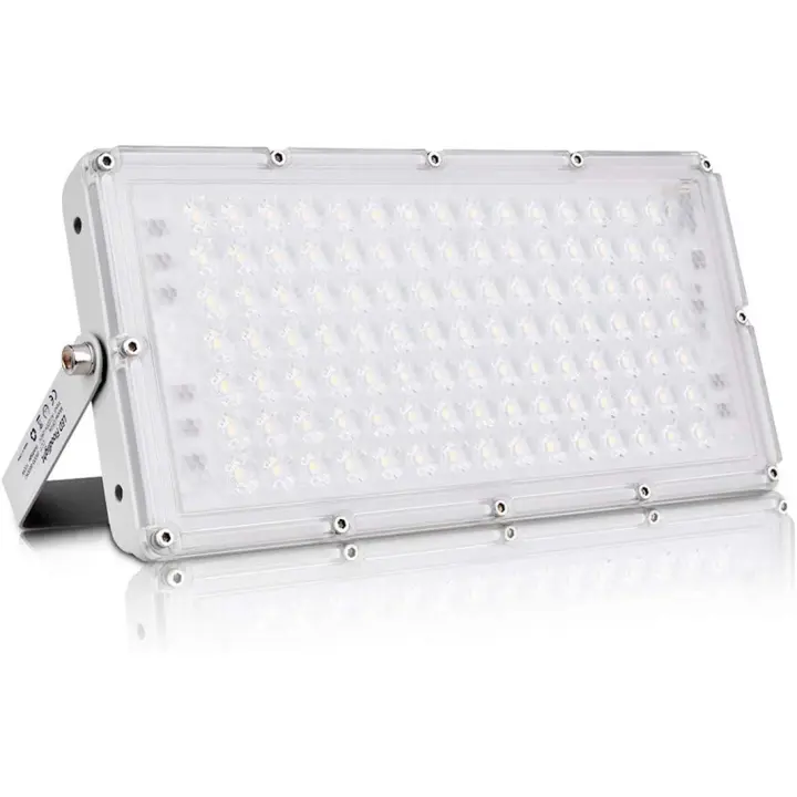 100W LED reflector 8000lm luz de seguridad impermeable IP66 6500K blanco frío, proyector LED al aire libre para alumbrado público, garaje, pasillo, jardín - 1