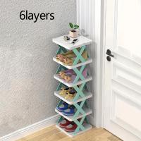 1PC Rack De Zapatos Plegable Para El Hogar Y La Entrada Simple Y Espacioso De Plástico Fácil De Transportar Y Desmontable Para Ahorrar Espacio - details 2
