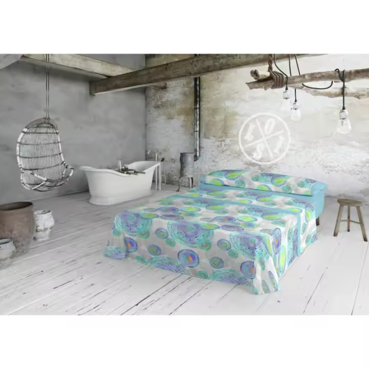 Lois - Juego de Sábanas Lois ALBANY Azul Cama de 180 - 1