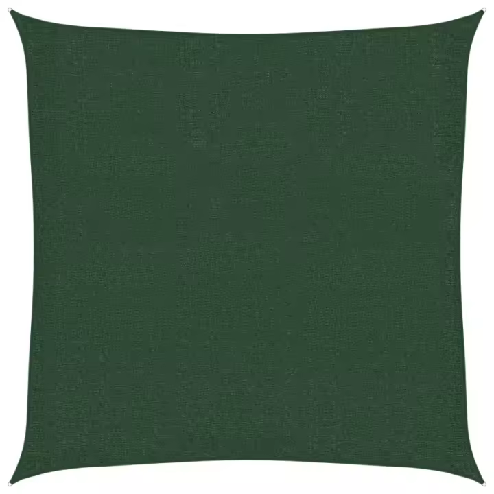 Toldo de Vela HDPE verde oscuro 160g/m² 3x3 m - 1