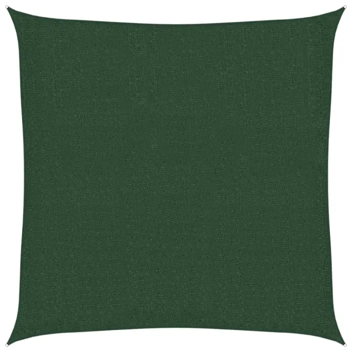 Toldo de Vela HDPE verde oscuro 160g/m² 3x3 m - 1