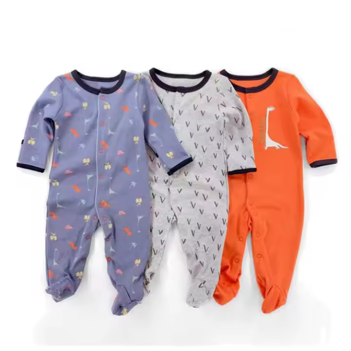 MOV Ropa para niños, mono de bebé de primavera y otoño, ropa de gateo de manga larga que cubre los pies, pijamas, caja de regalo para bebé recién nacido - 1