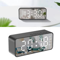 Reloj despertador inteligente Digital Multicional Bluetooth 5,0 Acabado de esesespejo Altavoz Para Room W - details 2