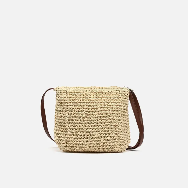 Misako Tilly bolso bandolera efecto rafia Raffia / Playa - 1