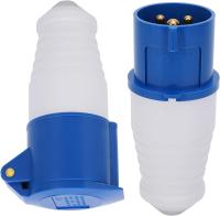 Paquete de 2 enchufes Industriales monofásicos de 3 clavijas, a prueba de explosiones, impermeables, 16 A, 3 orificios, 220-250 V. - details 2