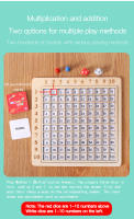 Juguete Educativo De Madera Para Niños Tablero De Matemáticas Montessori Tabla Del Multiplicar 99 Regalo Ideal Para Aprendizaje De Aritmética - details 4