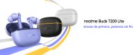 Auriculares - realme Buds T200 Lite Bluetooth in Ear Earbuds,4 Mic, AI ENC para llamadas,48 horas de reproducción total con carga rápida y ultra baja latencia Gaming TWS,Google Fast Pair,con micrófono - details 0