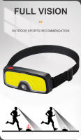 Linterna Frontal COB LED Super Brillante Recargable 180° Lámpara De Corbata Impermeable Para Actividades Al Aire Libre Como Pesca Senderismo Camping Y Ciclismo - details 15