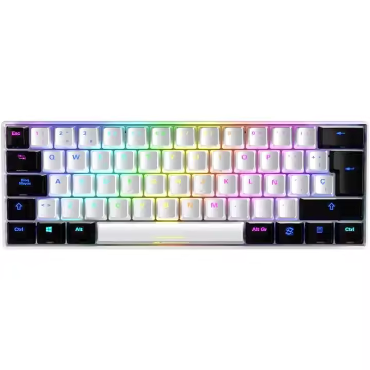 Teclado Mecánico Sharkoon SKILLER SGK50 S4 Blanco RGB USB-C ES Switch Rojo - 1
