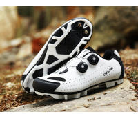 Zapatos De Ciclismo Para Hombre T22 Blanco Cuero Impermeable Profesional Autolockando Zapatillas De Bicicleta Planas Para Mujer MTB Ciclismo En Carretera - details 14