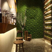 1PC Fondo De Pared Simulado En Moss Decoración De Plantas Artificiales Verde Para Arreglo Floral DIY Tablero De Esponja Para Decoración Del Hogar - details 1
