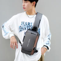 Bolsa De Pecho Para Hombre Antirrobo Casual Deportiva Pequeña Bandolera Motociclista Trendy Material Oxford Cierre De Cremallera - details 10