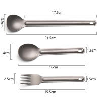 Cuchara De Titanio Portátil Para Camping Y Senderismo Con Mango Largo Accesorios De Picnic Ecológicos Utensilios De Cocina Para Al Aire Libre - details 1