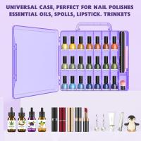 Organizador Portátil De Esmaltes De Uñas Con Doble Lado Y 6 Divisores Ajustables Almacenamiento Para 48 Botellas Transparente - details 27