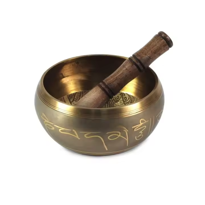 ORIGEN Home Decor Cuenco bowl tibetano Complementos Natura | Cuenco Bol Dorado Redondo - 6x12x12cm 38336 - 1