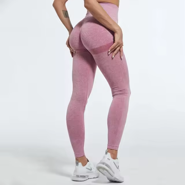 Pantalones De Yoga Sin Costuras Para Mujer Cintura Alta Levantamiento De Glúteos Tallas Grandes Fitness Leggings Activewear Casual - 1