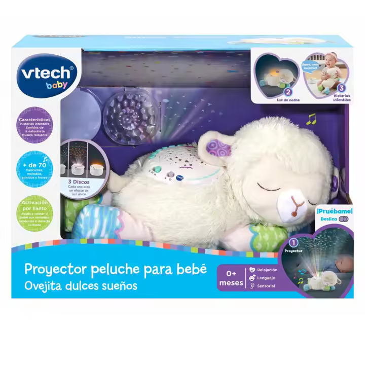 Proyector peluche para bebé Ovejita dulces sueños 15x32x12 cm (Vtech 80-550522) - 1