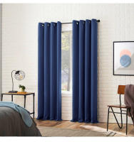 2 Panel/Set Cortinas Negras Con Ojales Aislantes Térmicas Y Reducción De Ruido Bloqueo De Luz Modernas De Poliéster 100% - details 14
