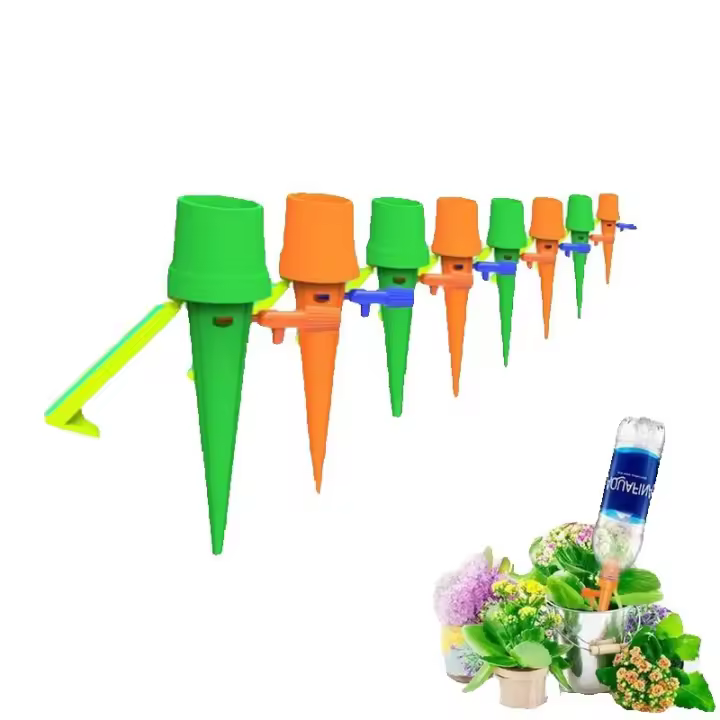 Kit de riego por goteo automático - 24 aspersores ajustables - Boquilla en espiral para botella de agua de aproximadamente 1" - para plantas al aire libre, plantas en macetas, etc. - 1