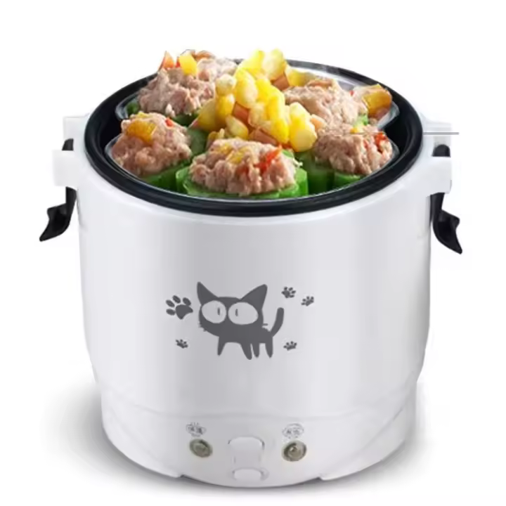 Mini olla arrocera de 24 V, olla arrocera portátil de viaje de 1 L para automóvil/camión, olla arrocera pequeña con bandeja de vapor, calefacción de cocción y función de mantener caliente-Black Friday-regalo de Navidad - 1