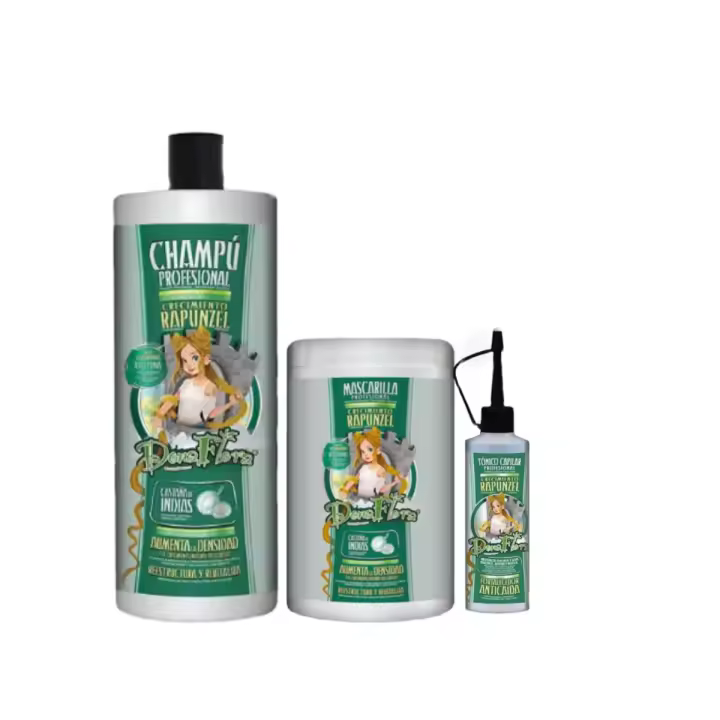 LUCKYSTAR PACK DE DONA FLORA RAPUNZEL, CHAMPU 1000 ML, MASCARILLA 1000 ML Y TONICO 70 ML - 1