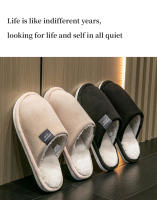 Pantuflas Calientes De Invierno Para Hombres Zapatos De Casa Antideslizantes Suaves Y Cómodos Plano Tacón Pantuflas De Peluche Para Dormitorio Interior Adecuado Para Mujeres Tamaño Pequeño Por Favor Ver Tamaño Del Producto - details 10
