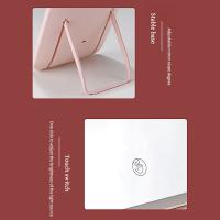 Espejo De Maquillaje Portátil LED Tricolor Plegable Recargable Con Luz Giratoria Para Damas Espejo De Belleza Para Dormitorio - details 12
